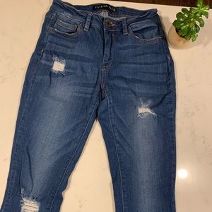 Soft and comfy stretchy distressed jeans